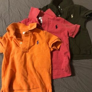 Lot of three boys Ralph Lauren polos